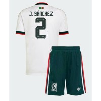 Stroje piłkarskie Meksyk Jorge Sanchez #2 Koszulka Wyjazdowej dla dzieci MŚ 2026 Krótki Rękaw (+ szorty)